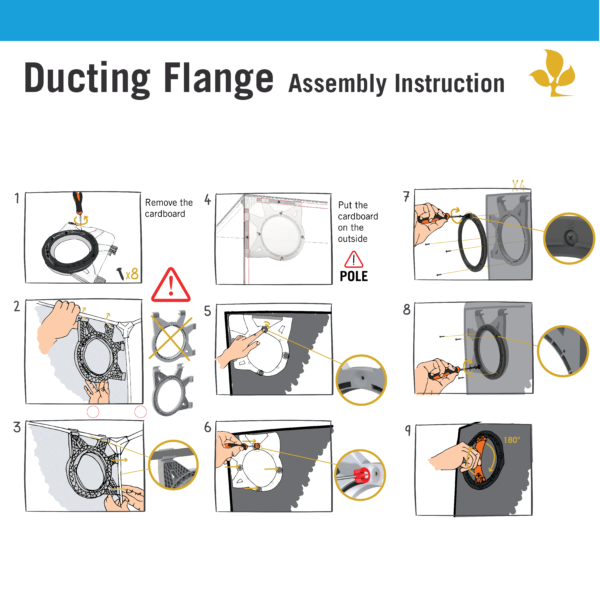 Ducting Flange Kit 25 mm Poles (inc.Cut) R4.00