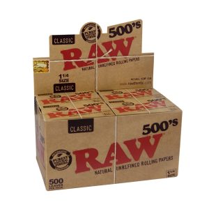Raw 500 1.1/4 ( caja de 20 librillos)